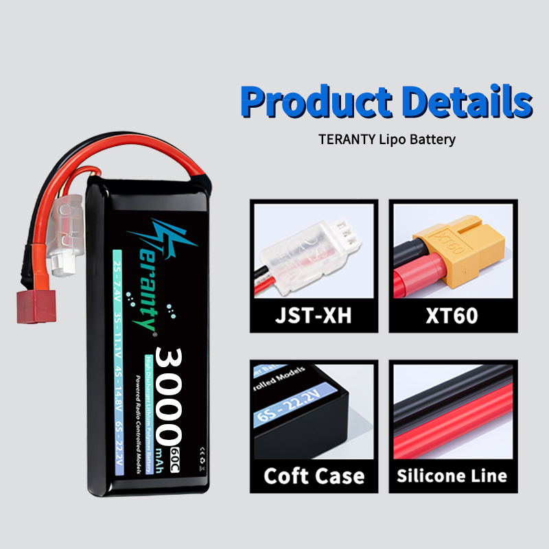 TERANTY 2S 3000mAh Lipo Batter - đánh giá và giá Drone Battery 3S