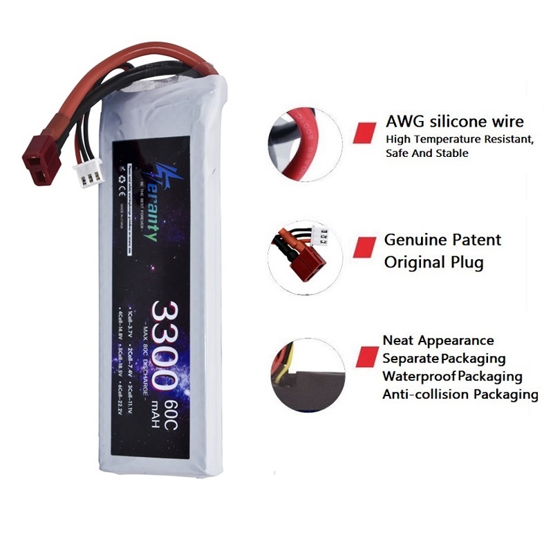 2S 7.4V LiPo Battery 3300mAh 6 - đánh giá và giá Drone Battery 3S